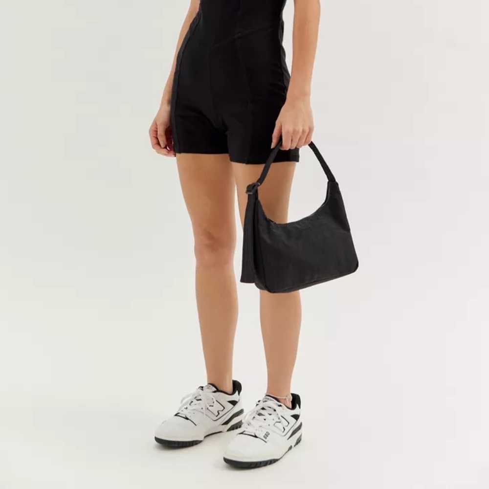 BAGGU | Mini Nylon Shoulder Bag | Black